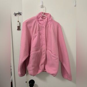 FPeople slopes jacket dup/Pink Fleece Button-Up Jacket
